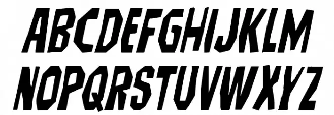 Hitchblock Staggered Italic 字体 小写