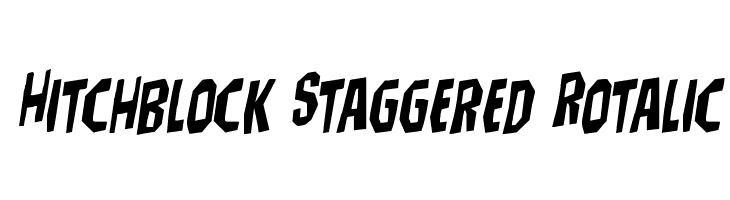 Hitchblock Staggered Rotalic  les polices de caractères gratuit tlcharger
