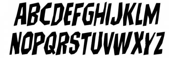 Hitchblock Staggered Rotalic خط أحرف كبيرة