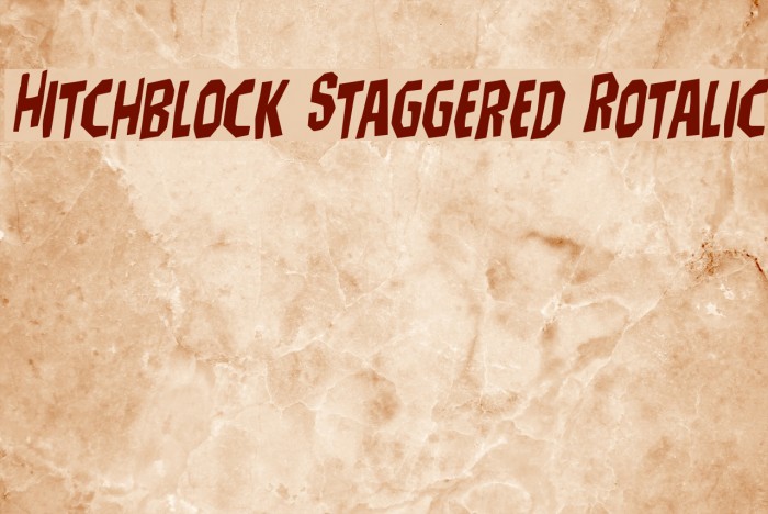 Hitchblock Staggered Rotalic Example 2
