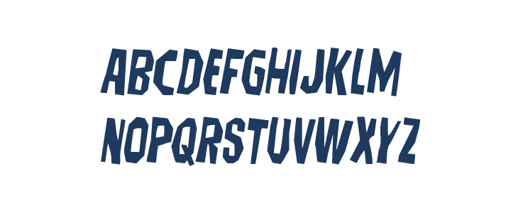 Hitchblock Staggered Rotated Lowercase
