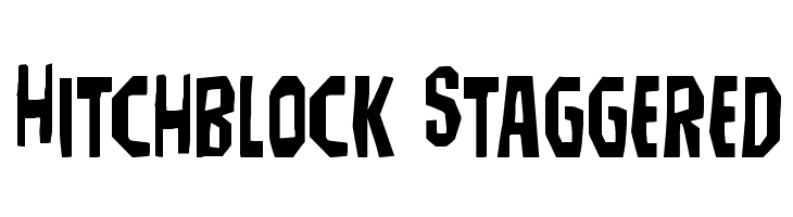 Hitchblock Staggered  नि: शुल्क फ़ॉन्ट्स डाउनलोड