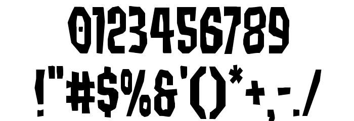 Hitchblock Staggered Font OTHER CHARS