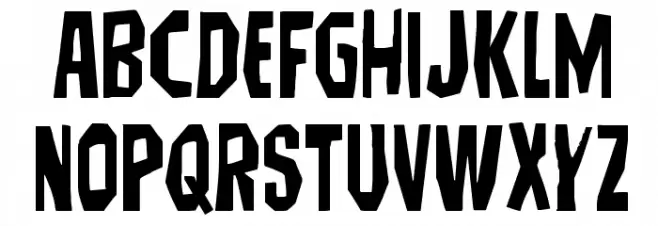 Hitchblock Staggered 字体 大写