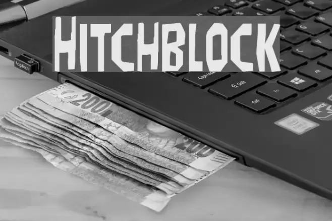 Hitchblock Font examples