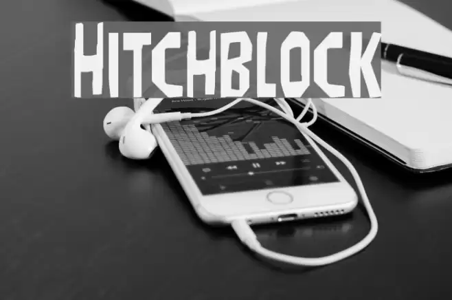 Hitchblock Font examples
