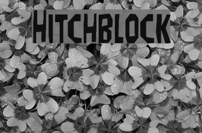 Hitchblock Font examples