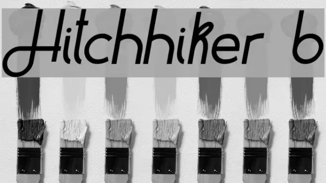 Hitchhiker b Font examples