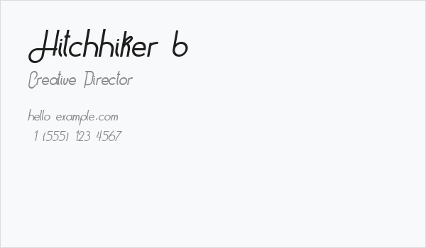 Hitchhiker b Business Card