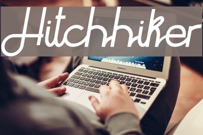 Hitchhiker Font examples
