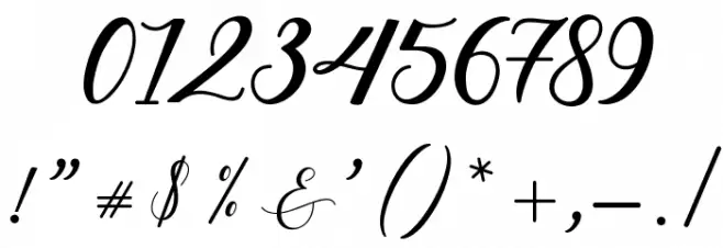 HitersScript Font OTHER CHARS