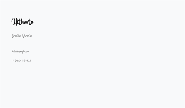 Hitherto Business Card