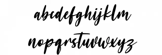 Hittoshira Free Regular Font LOWERCASE