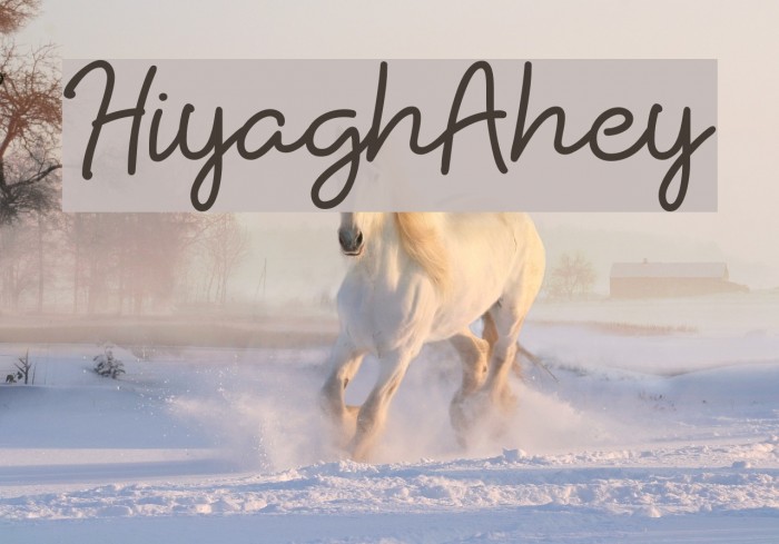 HiyaghAhey Font examples