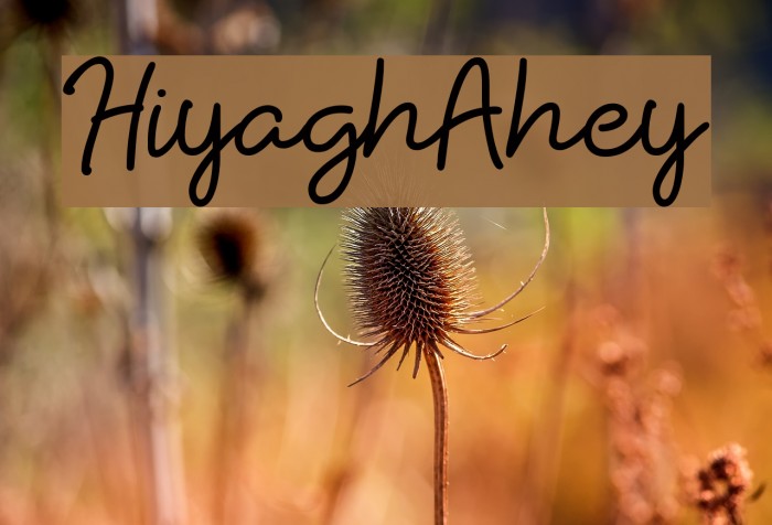 HiyaghAhey Font examples