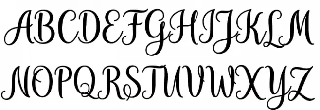HiyidaScriptDemo Font Litere mari