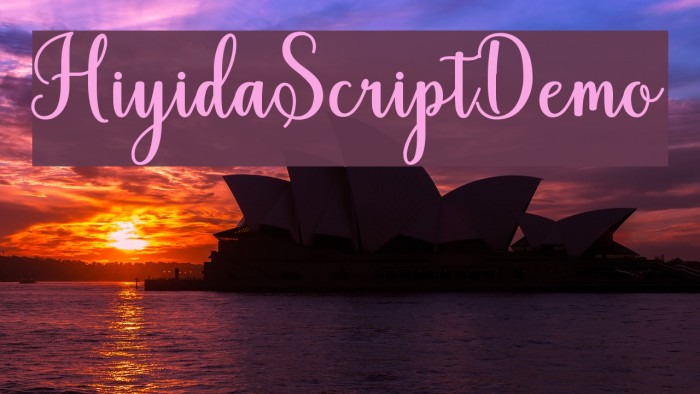 HiyidaScriptDemo Font examples