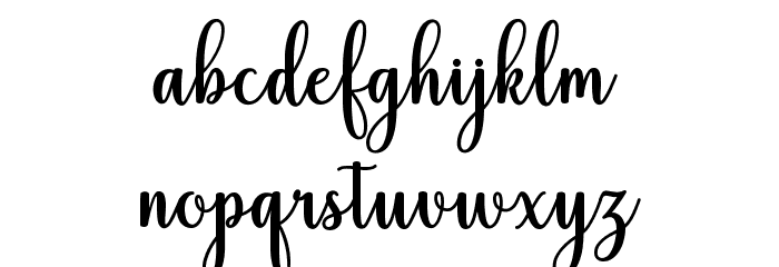 HiyidaScriptDemo Font LOWERCASE
