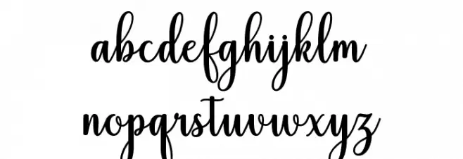 HiyidaScriptDemo Schriftart Kleinbuchstaben