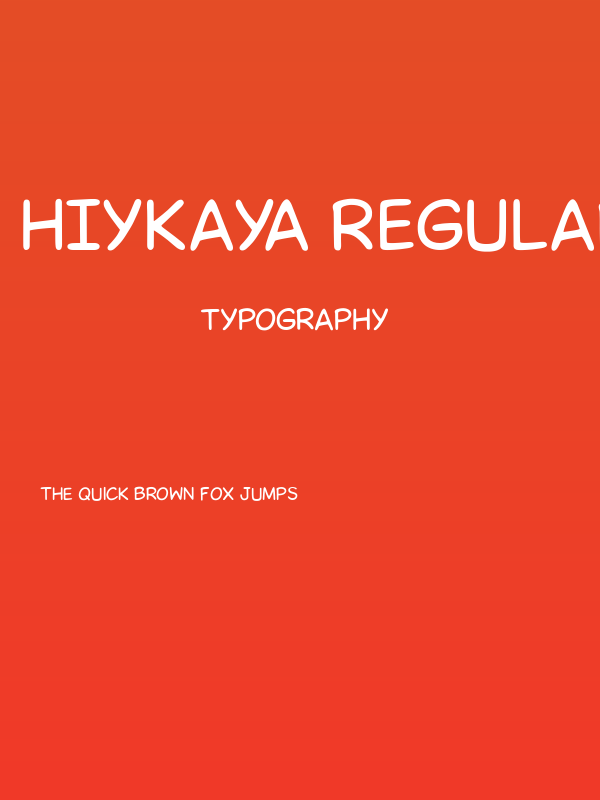 Hiykaya Regular Poster