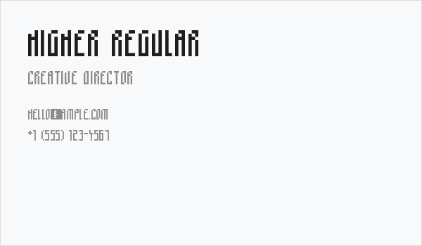 higher Regular Business Card