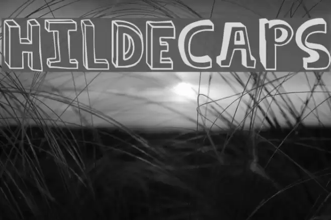 hildeCAPS Font examples