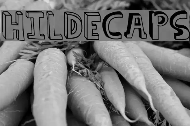 hildeCAPS Font examples