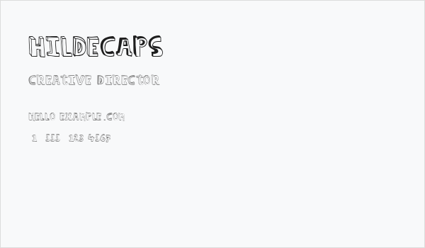 hildeCAPS Business Card