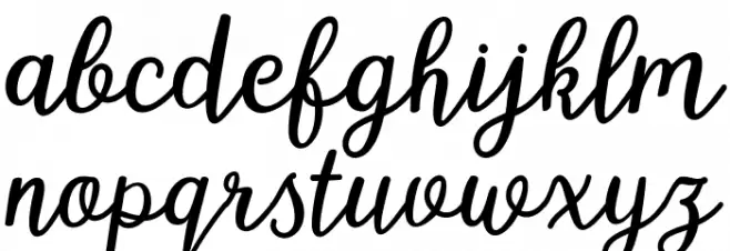 hillaniafont Schriftart Kleinbuchstaben