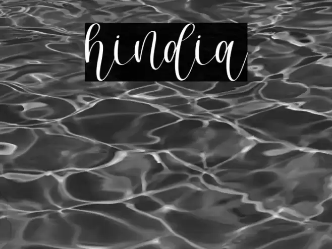 hindia Font examples