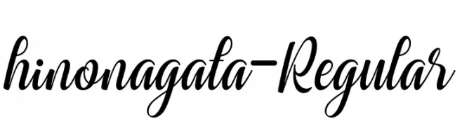 hinonagata-Regular  Frei Schriftart Herunterladen