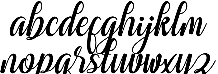 hinonagata-Regular Font LOWERCASE