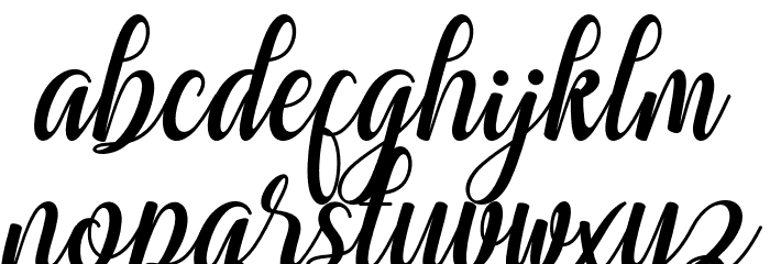 hinonagata-Regular Font LOWERCASE
