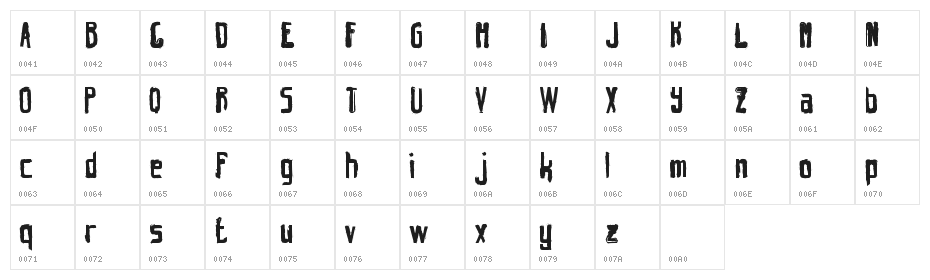 hint-retrò-grunge_free-version Character Map
