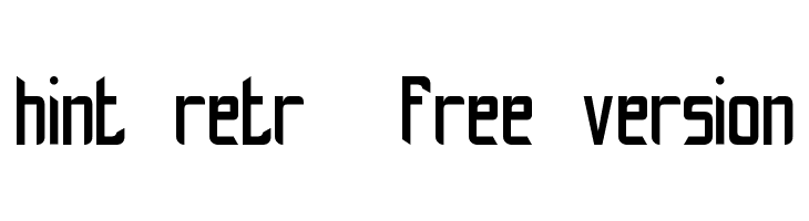 hint-retrò_free-version  Frei Schriftart Herunterladen