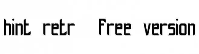 hint-retrò_free-version  免费字体下载