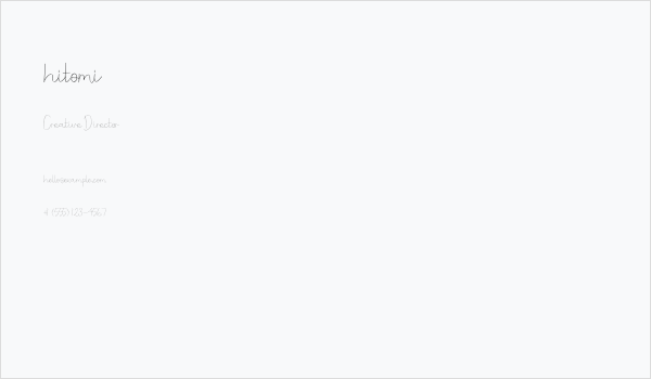 hitomi Business Card