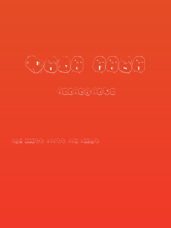 hiyo Font Poster