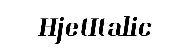 Hjet Italic  font caratteri gratis