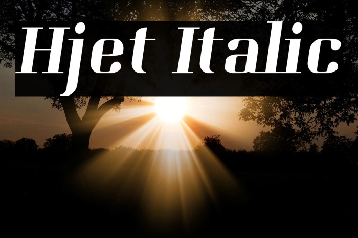 Hjet Italic Font examples