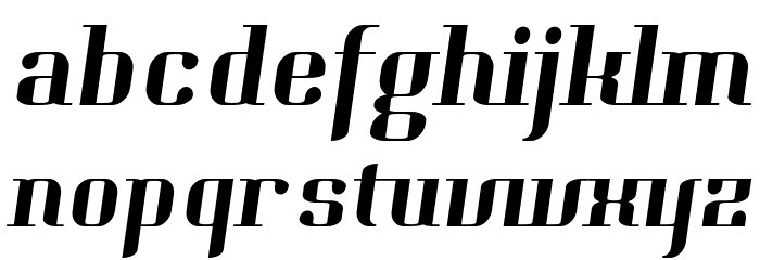 Hjet Italic Font LOWERCASE