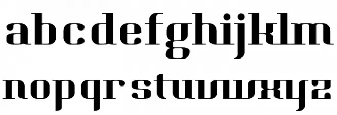 Hjet Regular Caratteri MINUSCOLO