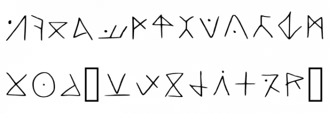 Hjorian Runes Regular Schriftart Kleinbuchstaben