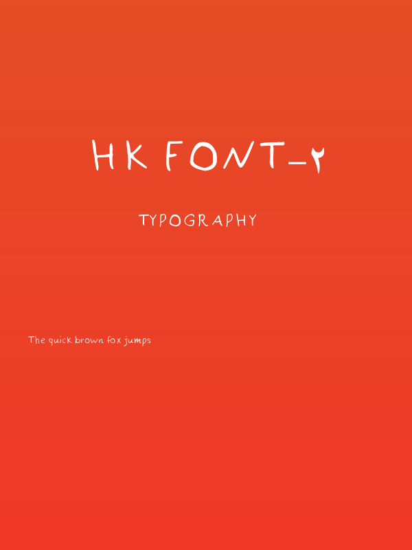 HK Font-2 Poster