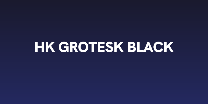HK Grotesk Black Social Header