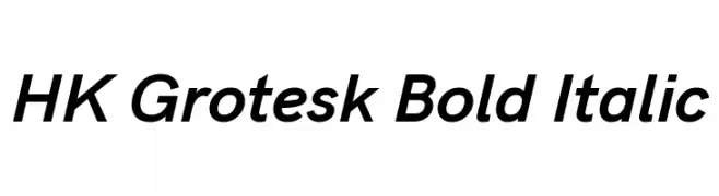 HK Grotesk Bold Italic  Frei Schriftart Herunterladen