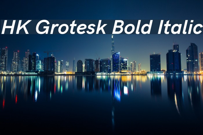 HK Grotesk Bold Italic Font examples