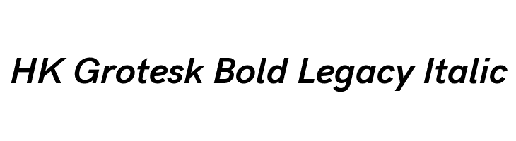 HK Grotesk Bold Legacy Italic Font