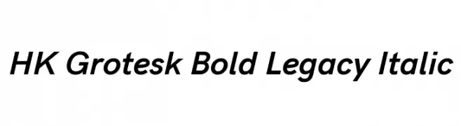 HK Grotesk Bold Legacy Italic  Frei Schriftart Herunterladen