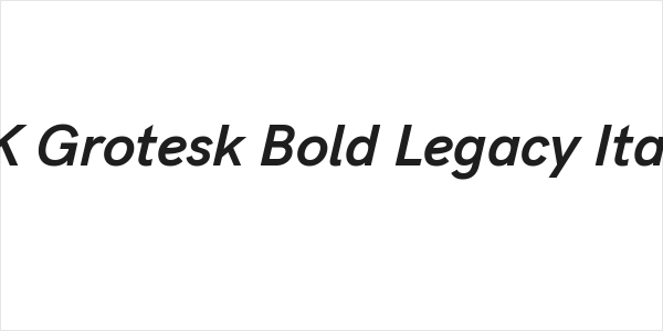 HK Grotesk Bold Legacy Italic Logo